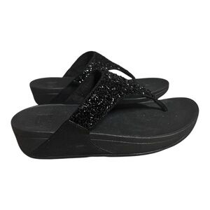 Fitflop Black Glitter Sandals